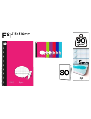 PP CUADERNO CERVANTES PAUTA LAPIZ 80H Fº 5 MM UD