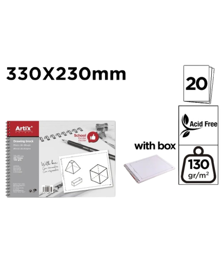 PP BLOC DIBUJO MP Fº RECUADRO ESPIRAL 20 HOJAS