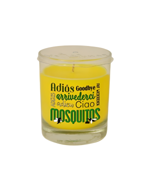 VELA ADIOS MOSQUITOS VASO LUMAR CITRONELLA UD