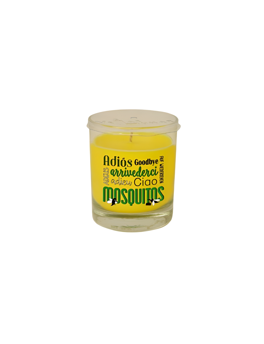 VELA ADIOS MOSQUITOS VASO LUMAR CITRONELLA UD