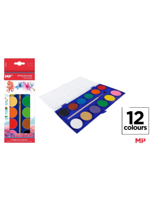 PP ACUARELAS + PINCEL MP 12 COLORES UNIDAD