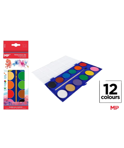 PP ACUARELAS + PINCEL MP 12 COLORES UNIDAD