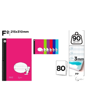 PP CUADERNO CERVANTES PAUTA LAPIZ 80H Fº 3 MM UD