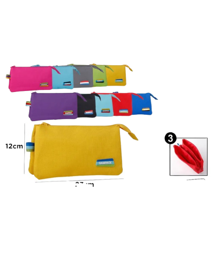 PP ESTUCHE SAMPACK COLOR 1 CREMALLERA 3 DEPART  UD