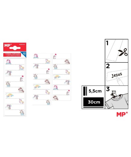 PP CINTA MP TERMICA NOMBRE 30 CM UNIDAD