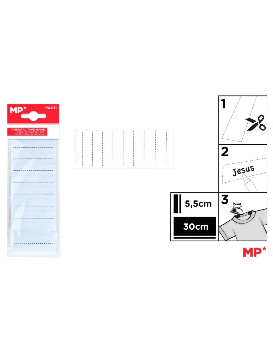 PP CINTA MP TERMICA NOMBRE 30 CM UNIDAD