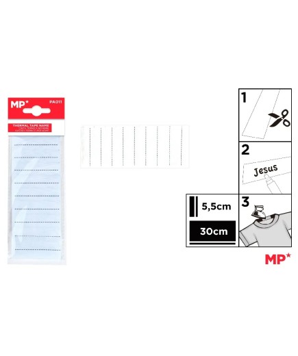 PP CINTA MP TERMICA NOMBRE 30 CM UNIDAD