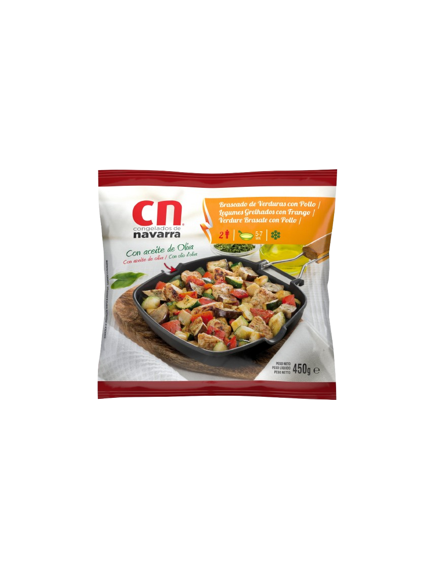 BRASEADO VERDURAS POLLO CONGELADO NAVARRA B/450GR