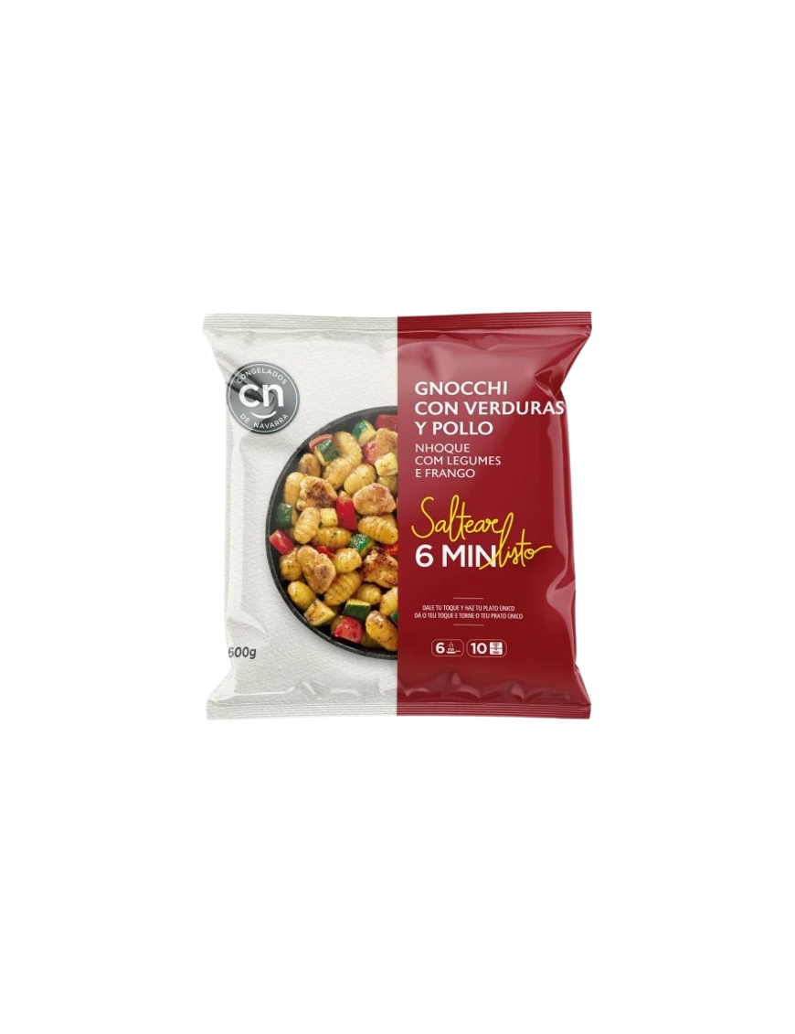 GNOCCHI VERDURAS C/POLLO CONGELADO NAVARRA B/600GR