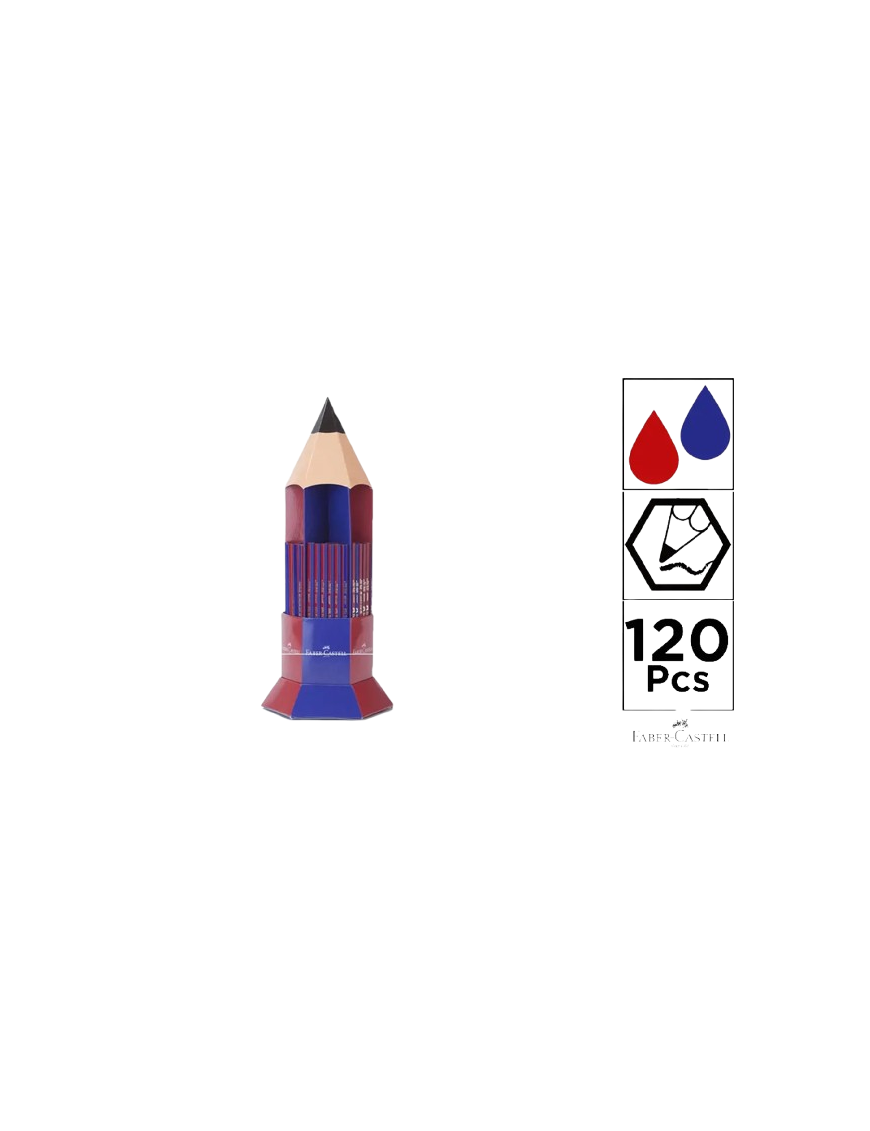PP LAPIZ FABER-CASTELL ROJO-AZUL UD