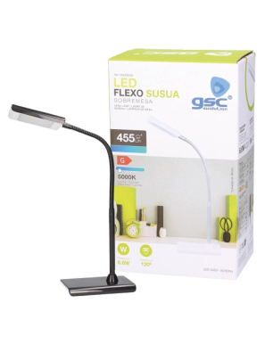 FLEXO LAMPARA SOBREMESA LED SUSUA 6W NEGRO