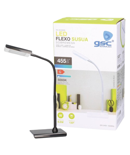 FLEXO LAMPARA SOBREMESA LED SUSUA 6W NEGRO