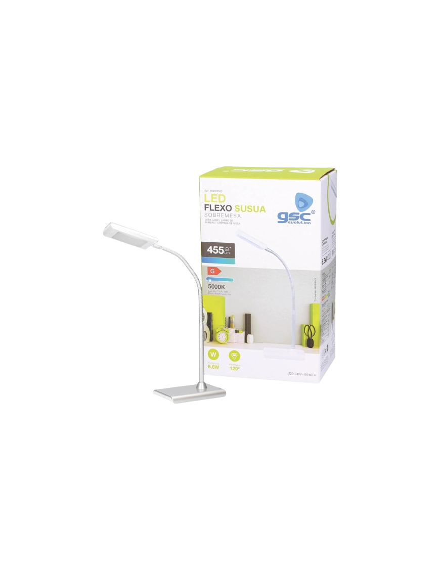 FLEXO LAMPARA SOBREMESA LED SUSUA 6W GRIS