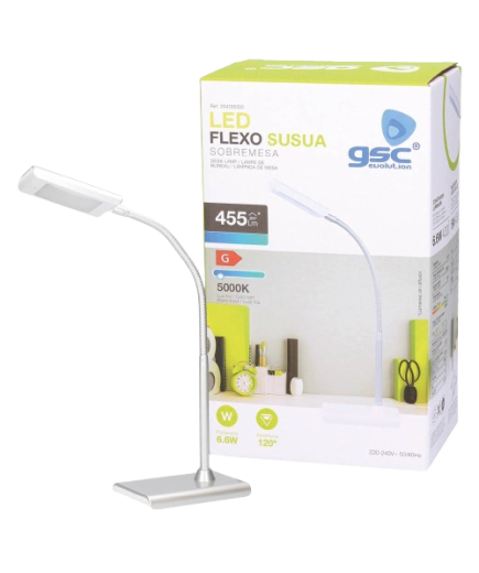 FLEXO LAMPARA SOBREMESA LED SUSUA 6W GRIS