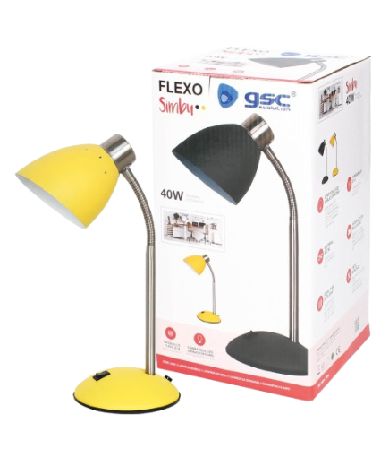 FLEXO LAMPARA SOBREMESA AMARILLO SIMBU DISEÑO
