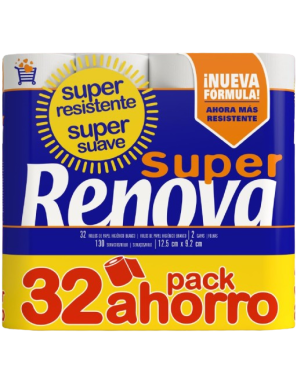 PAPEL HIGIENICO RENOVA SUPER 2 CAPAS 32 ROLLOS