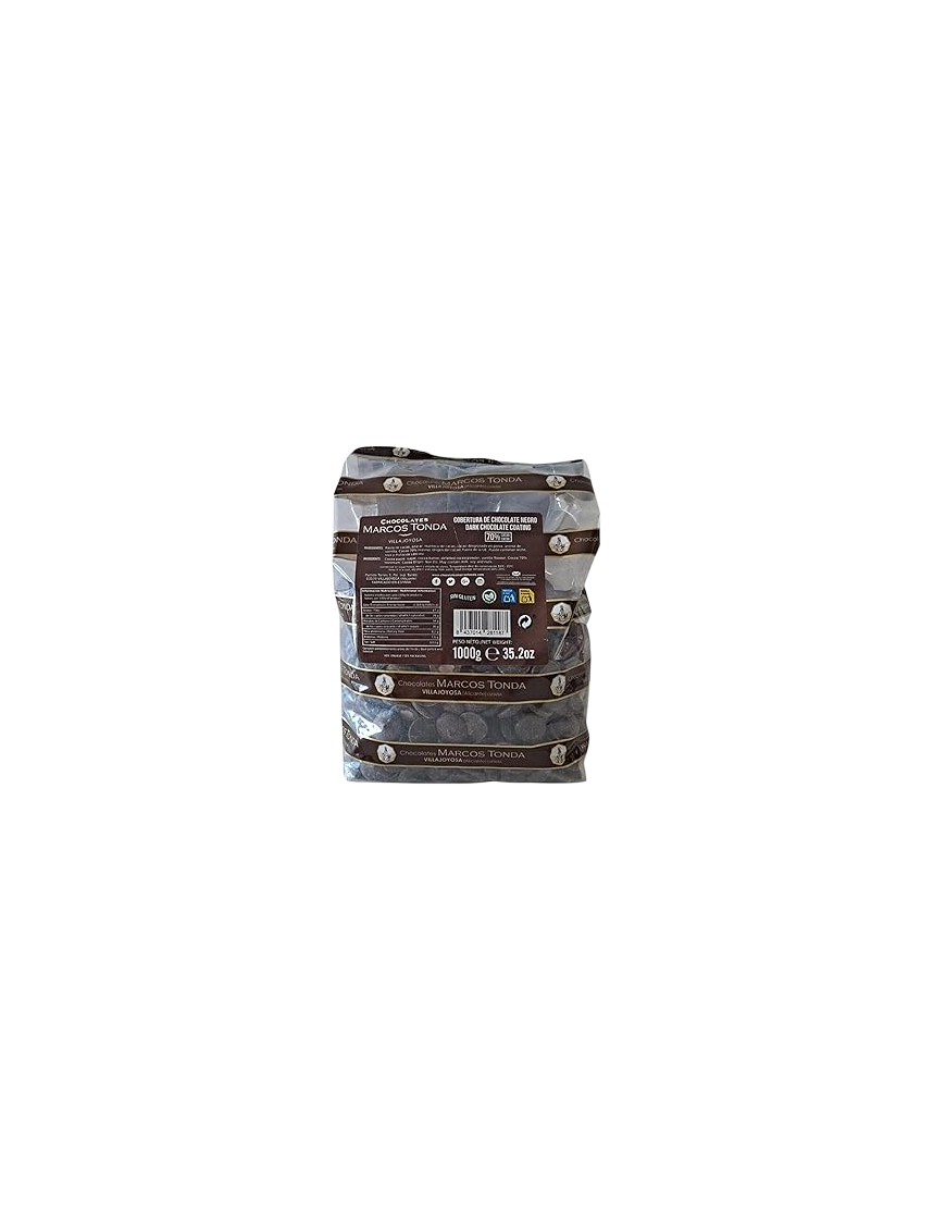 COBERTURA MARCOS TONDA  CHOCOLATE 70%  BOLSA 1 KG