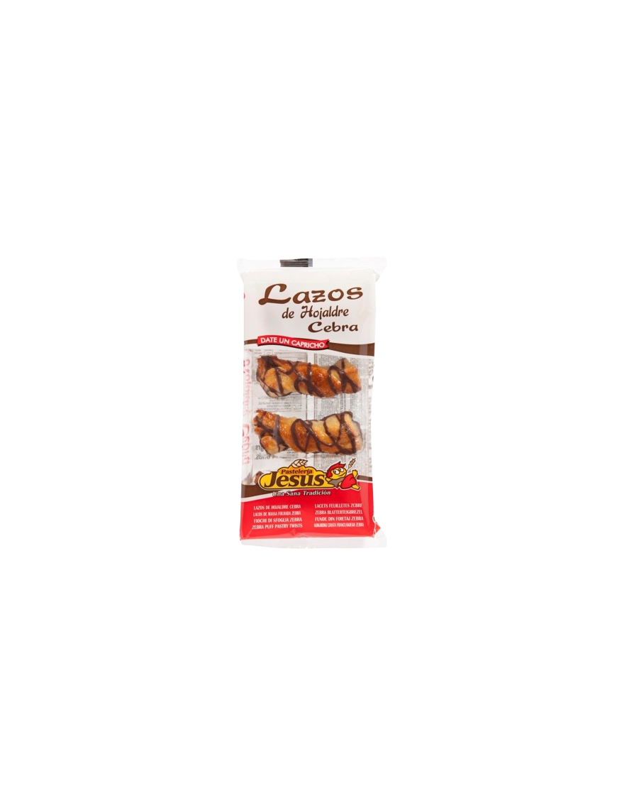 LAZOS HOJALDRE CEBRA PASTELERIA JESUS B/165GR