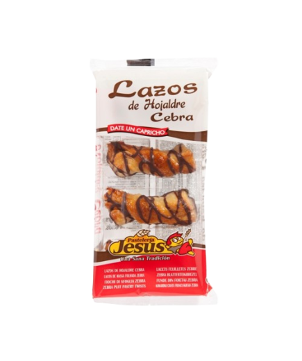 LAZOS HOJALDRE CEBRA PASTELERIA JESUS B/165GR