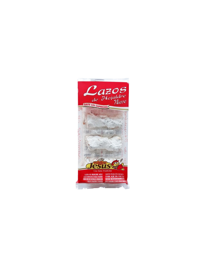 LAZOS HOJALDRE BLANCOS PASTELERIA JESUS B/150GR