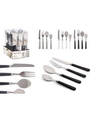 CUBIERTOS KINVARA COLORES NEUTROS SET 4 UNIDADES