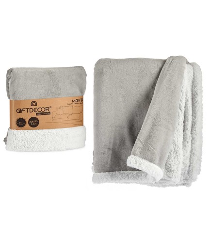 MANTA GIFTDECOR SHERPA GRIS CLARO 130X170CM UD