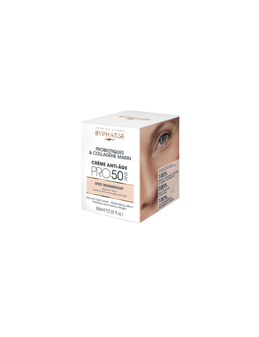 CREMA FACIAL BYPHASSE ANTIEDAD PRO 50 AÑOS B/60 ML