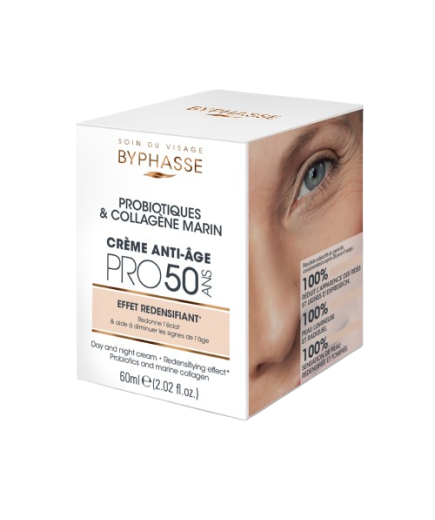CREMA FACIAL BYPHASSE ANTIEDAD PRO 50 AÑOS B/60 ML