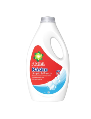 DETERGENTE ARIEL LIQUIDO BASICO 30 DOSIS 1350ML.