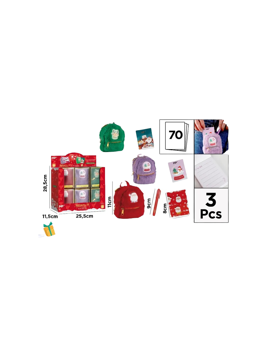 PP KIT NAVIDEÑO MP MINIMOCHILA+LIBRETA+BOLI UNIDAD