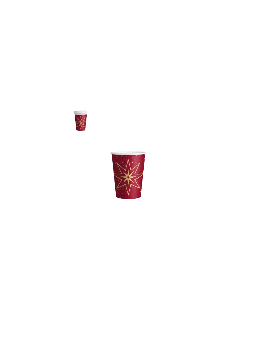 VASO CARTON ROJO F. NAVIDAD C/1191149 B/6UD