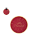 PLATO ROJO F.NAVIDAD 23CM C/1194066 B/6UD