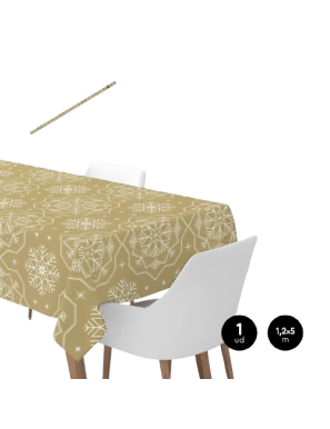 MANTEL ROLLO ADORNOS ORO 1.2X5M R/1231054 1UD