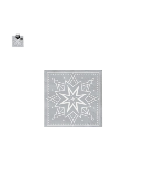 SERVILLETA 2CAP WINTER PLATA 25X25CM C/1242007 30U