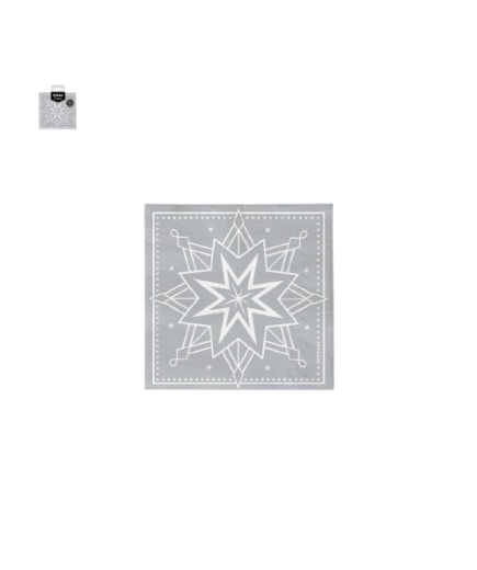 SERVILLETA 2CAP WINTER PLATA 25X25CM C/1242007 30U