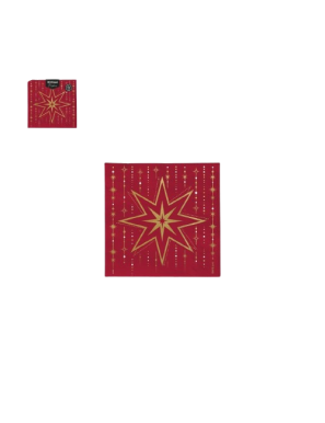 SERVILLETA 2CAPAS ROJA 33X33CM C/1242051 30U