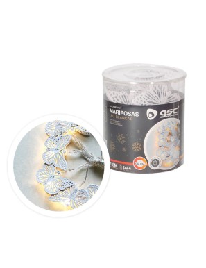 LUZ LED GSC MARIPOSAS BLANCAS CALIDA 1,8 METROS