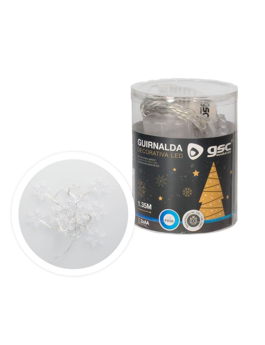 LUZ LED GSC COPOS DE NIEVE FRIA 1,35 METROS