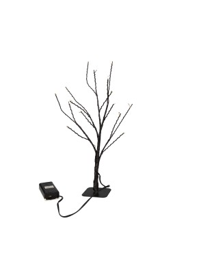 ARBOL NAVIDAD GSC LED BLNC/NEGRO/DORADO 30CM UD