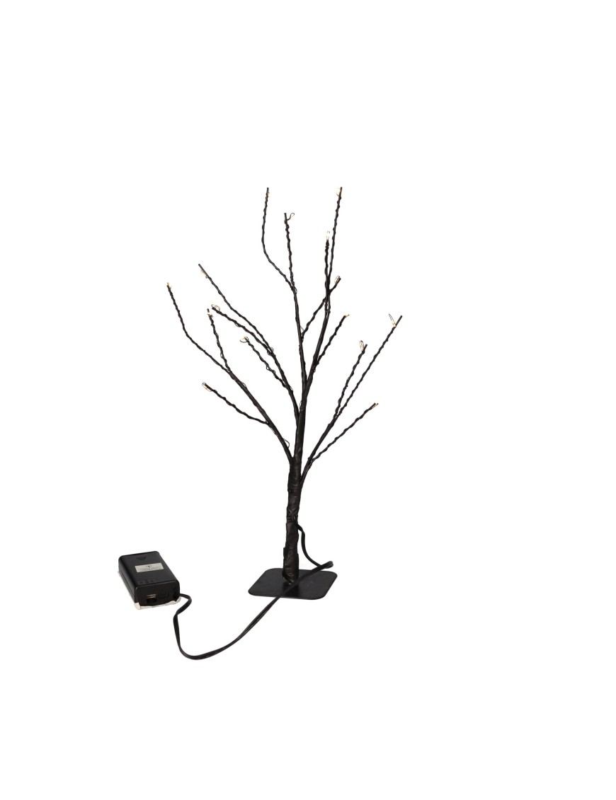 ARBOL NAVIDAD GSC LED BLNC/NEGRO/DORADO 30CM UD