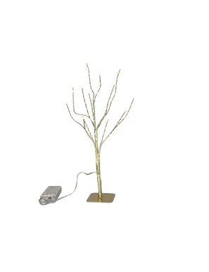 ARBOL NAVIDAD GSC LED BLNC/NEGRO/DORADO 30CM UD