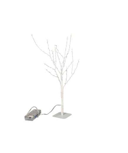 ARBOL NAVIDAD GSC LED BLNC/NEGRO/DORADO 30CM UD