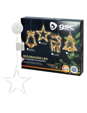 LUZ LED GSC ESTRELLA COLGANTE CALIDA 175X175 MM