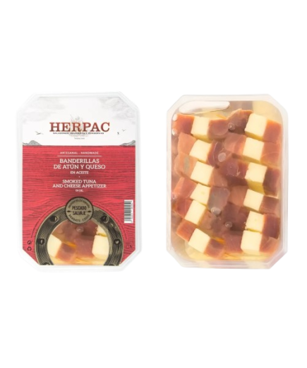 HERPAC BANDERILLAS DE ATUN+QUESO EST/12.UD
