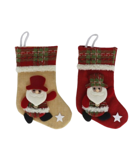 ADORNO NAVIDEÑO GERIMPORT CALCETIN PAPA NOEL X UD