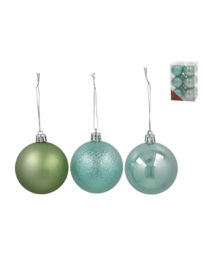 ADORNO NAVIDEÑO GERIMPORT BOLAS VERDE PERLA P/16UD