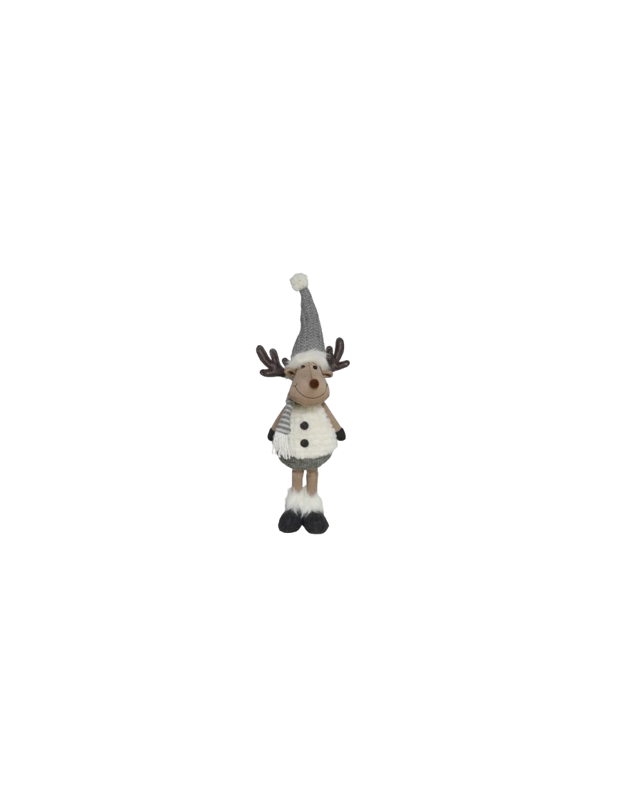 ADORNO NAVIDEÑO GERIMPORT PELUCHE RENO T/GRIS UD