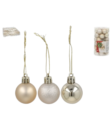 ADORNO NAVIDEÑO GERIMPORT BOLAS DORADAS P/36U