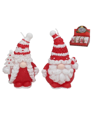ADORNO NAVIDEÑO GERIMPORT VELA PAPA NOEL ROJA UD