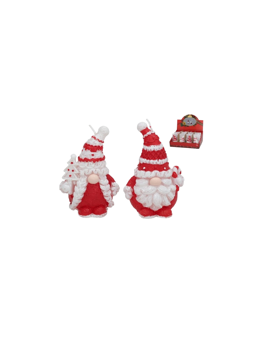 ADORNO NAVIDEÑO GERIMPORT VELA PAPA NOEL ROJA UD